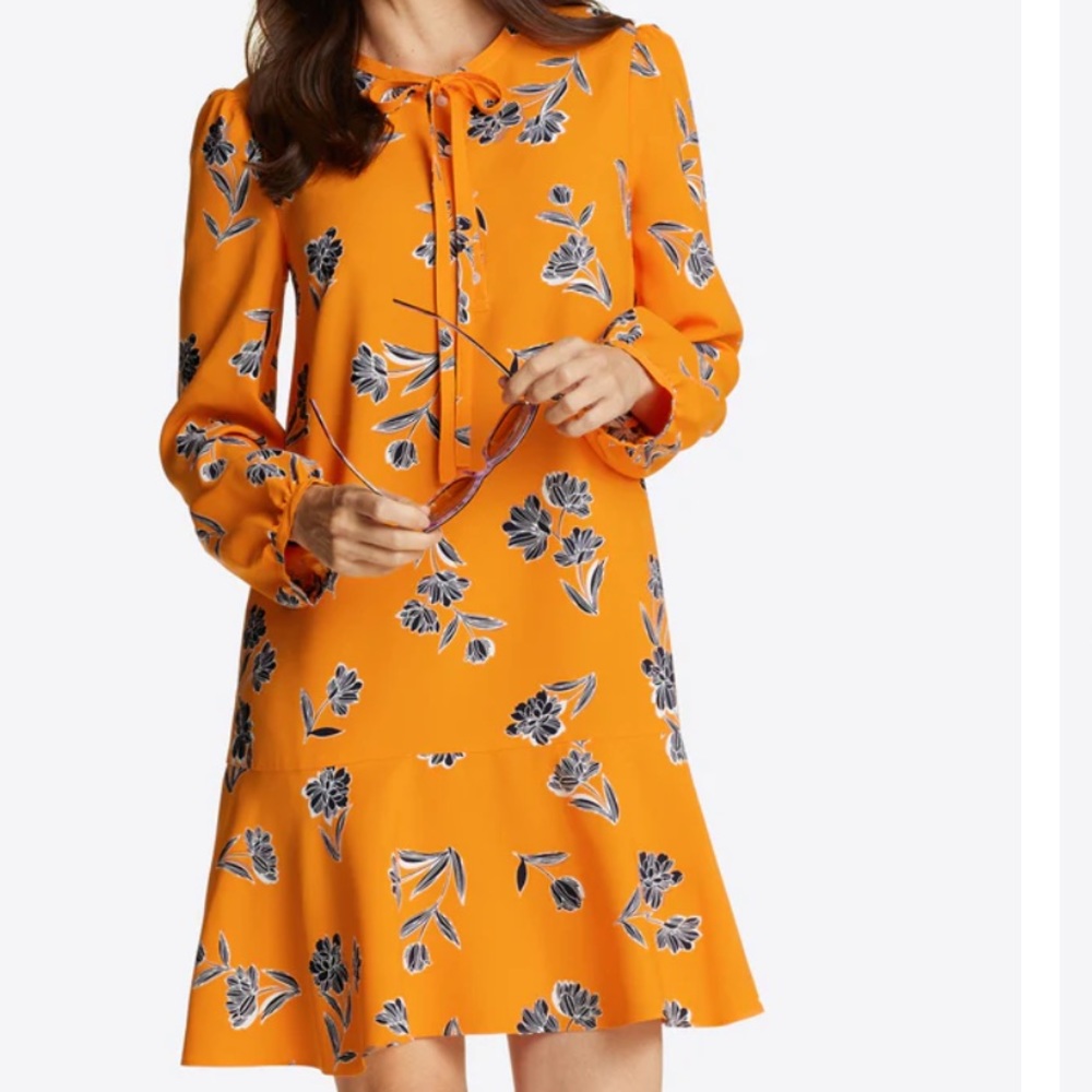 Draper James Rosanne Shift Dress in Marigold Floral